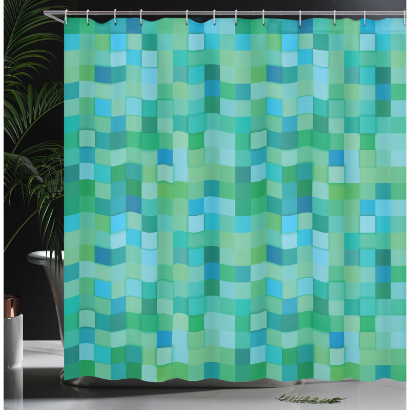 Shower Curtain with Hooks Included, 84"H x 69"W