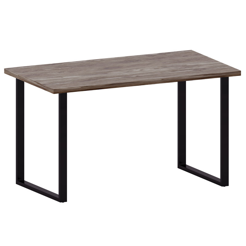 Aheed Metal Base Dining Table, Walnut