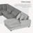 Oversized U-shaped Sectional Sofa, Modern Corduroy Upholstered Couch With Chaise Lounge-106588415