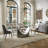 Modern Glass Dining Table with Pedestal Base, Rectangular Tempered Glass Top for 4-8-461409439-461409438