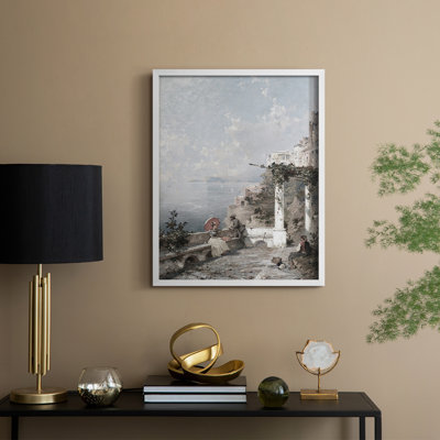 «Vintage Landscape CCII», reproduction encadrée - bois massif