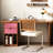 Brown+Pink Rectangular Solid Wood desks-107442504