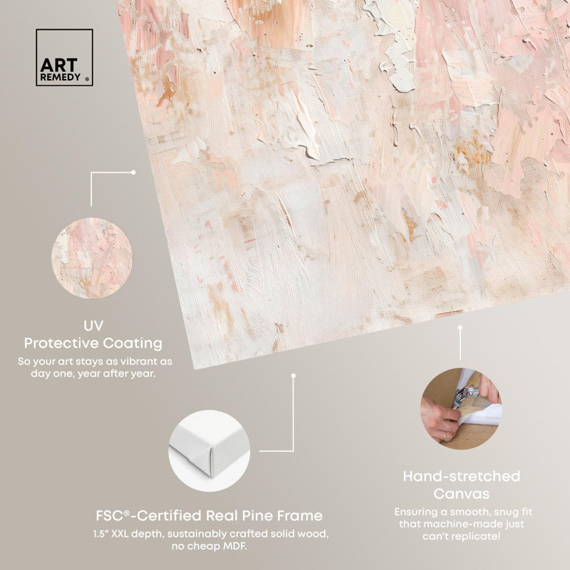 Impasto Layers sur toile texturée abstraite par Art Remedy, Toile tendue, H 36 po x l 54 po