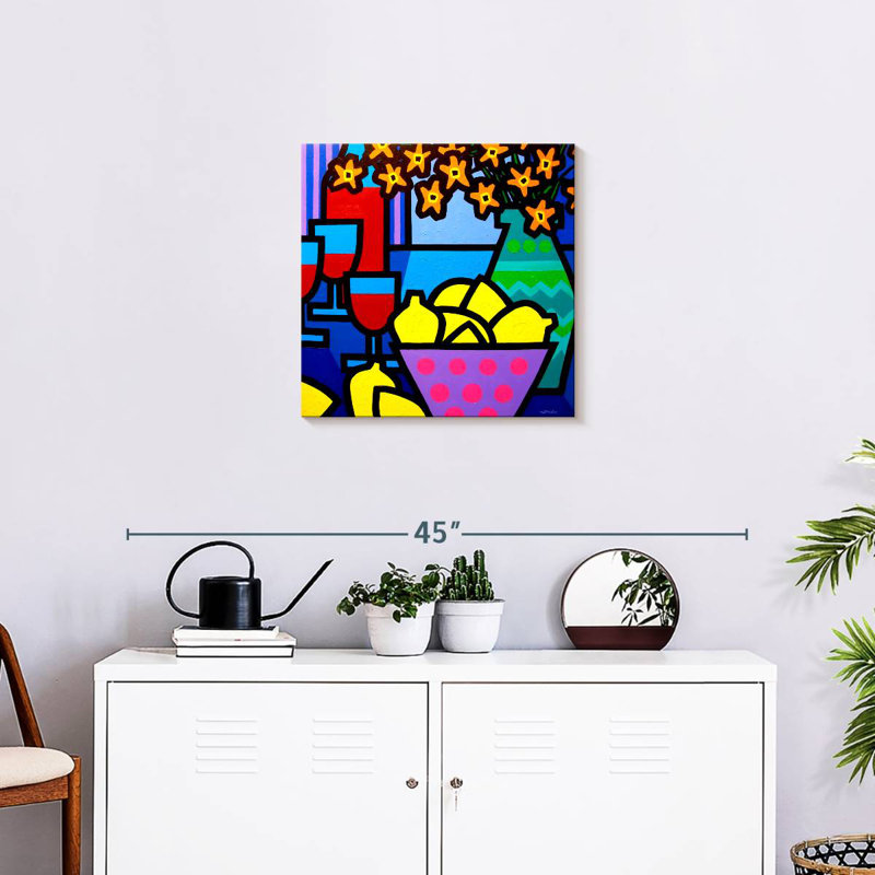 Yarlin vin citrons et fleurs, H 20 po x l 20 po