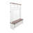 Farmhouse 4-in-1 Hall Tree with 6 Hooks, Walnut Entryway Bench with Shelves,  Wooden Style Rustic Shoe Organizer with 16 Open Compartments for Mudroom, Living Room, White (OLD SKU: N721P264915K)-362566791