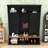 Hall Tree with Bench, Hooks, Cabinets and Shelves-129945980