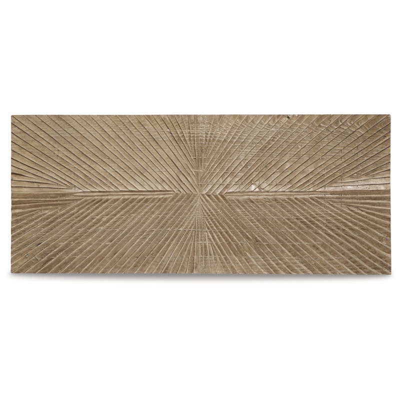 Lenora Distressed Brown Wood Sunburst Wall Decor