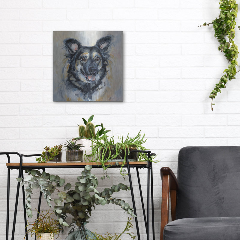 Art mural en métal Red Barrel Studio «Must Love Dogs Shepherd» par Lindsay Kivi, H 12 po x l 12 po