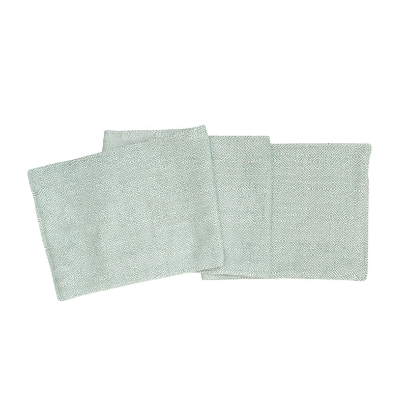Geometric Table Runner, Green