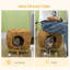 Lit pour chat en osier avec coussin lavable, lit pour animal surélevé, brun clair