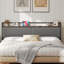 Upholstered Headboard Metal Frame with Charging Station and Storage -983392699-975754902