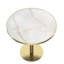 Table bistro ronde de 31,5 pouces avec plateau tulipe et plateau en faux marbre, facile à assembler, structure en métal robuste-58607569-58607571