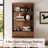 2 PCS Modern 72" Tall Bookcase With 2 Drawers And Open Book Shelfs, Library Book Shelf With Storage Cabinet And Glass Doors, Wood Freestanding Bookshelves For Home Office, Living Room, Brown-636969200-636969205-636969206