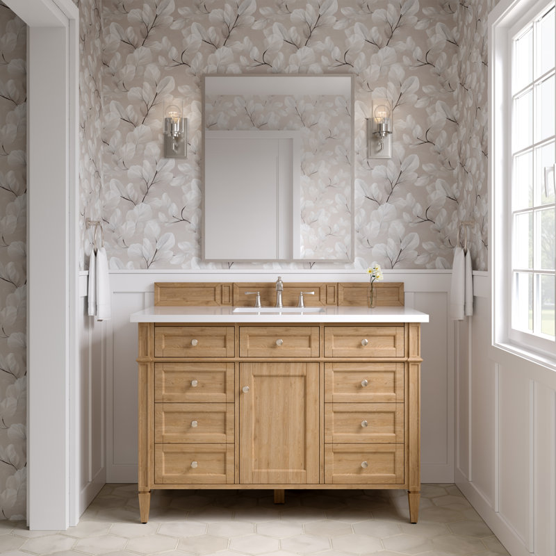 Applique murale 1 lumière pour salle de bain 10,5 po Binsly, Nickel