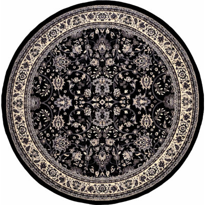 Tapis noir Zayandeh