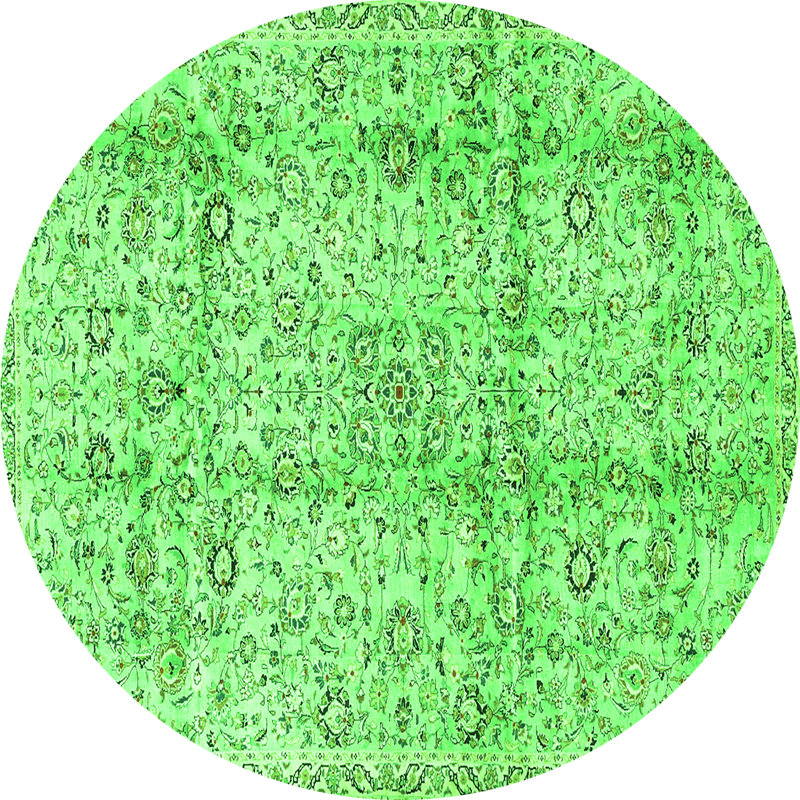 Washable Oriental Indoor Rug, Round 8'