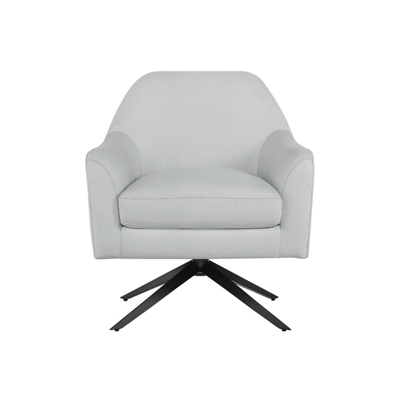 Fauteuil pivotant touffeté Fleetwood Channel, Velours gris clair