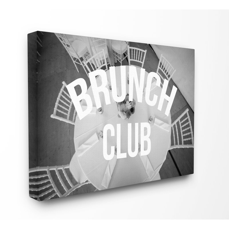 «Brunch Club Table», reproduction d'art textuel sur toile, H 30 po x l 40 po, Toile tendue