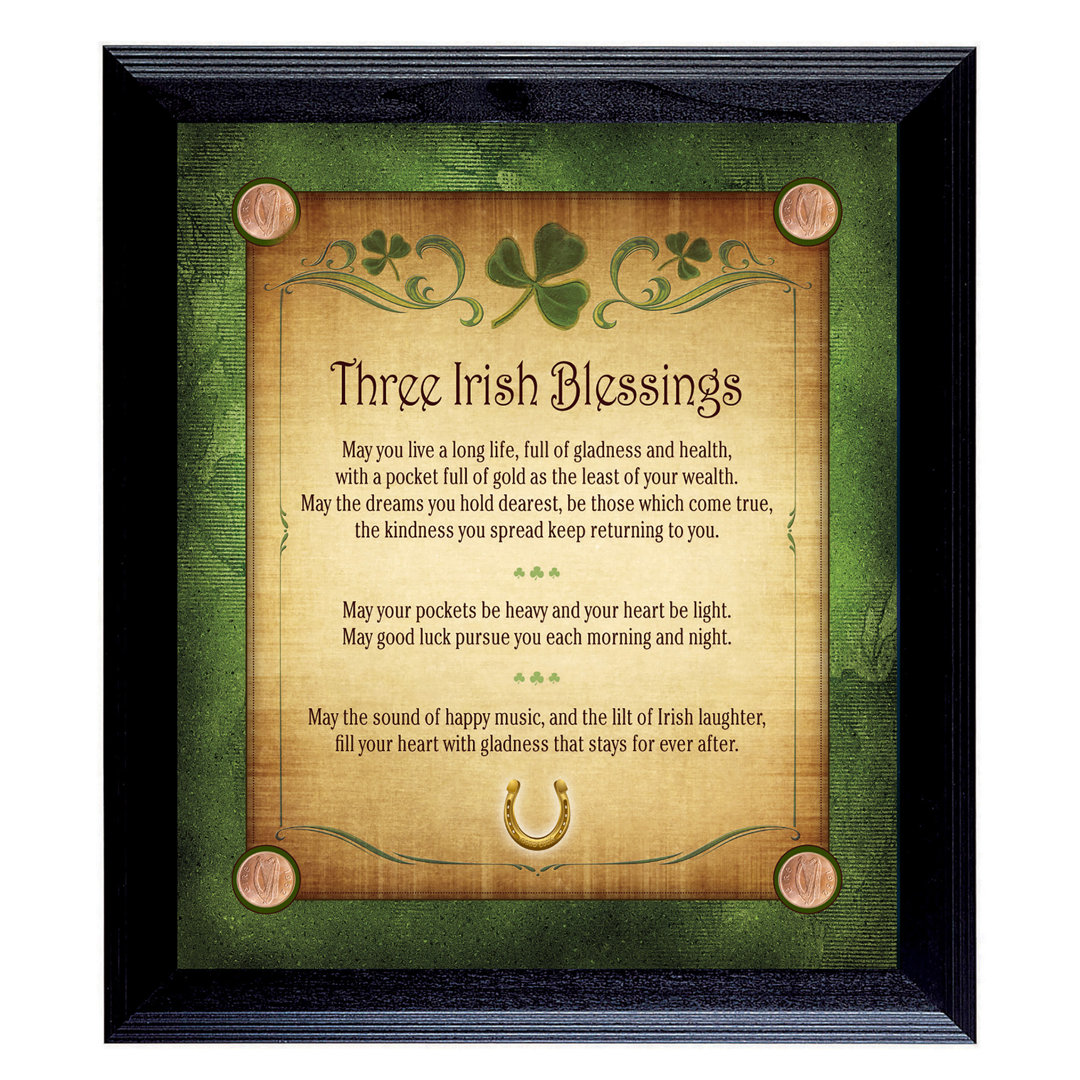 " Three Irish Blessings With 4 Lucky Irish Pennies " The Holiday Aisle®