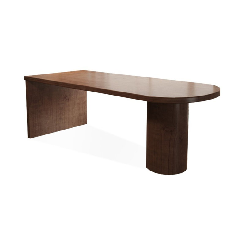 Walnut Rectangular Solid Wood desks, 29.53" H x 86.61" W x 27.56" D