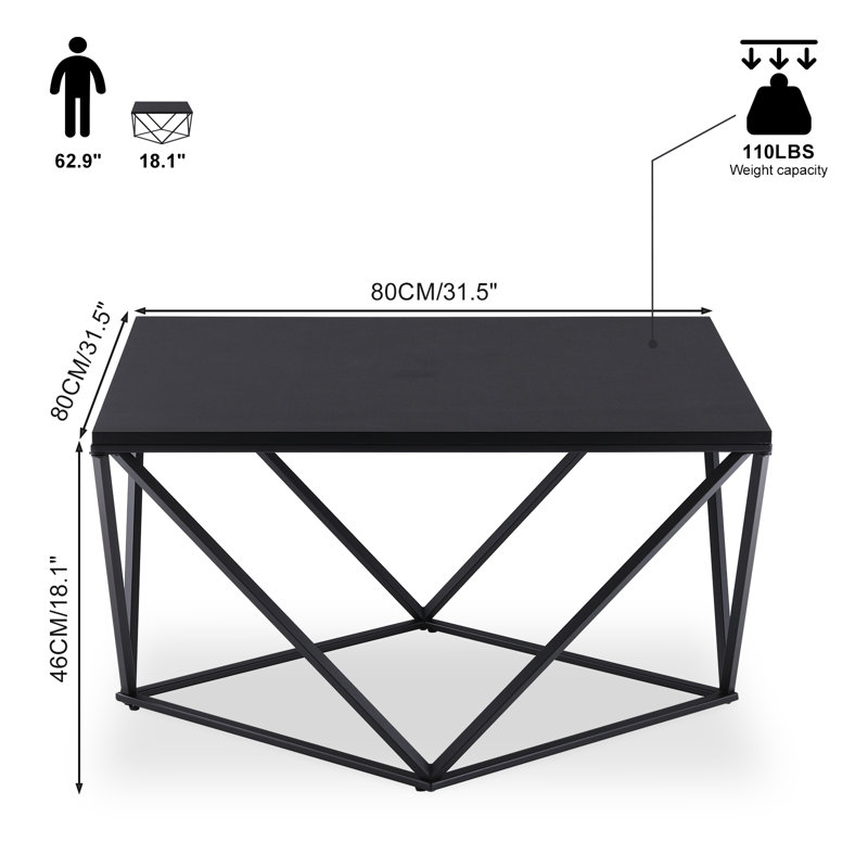 Bastiana Frame Coffee Table, Black