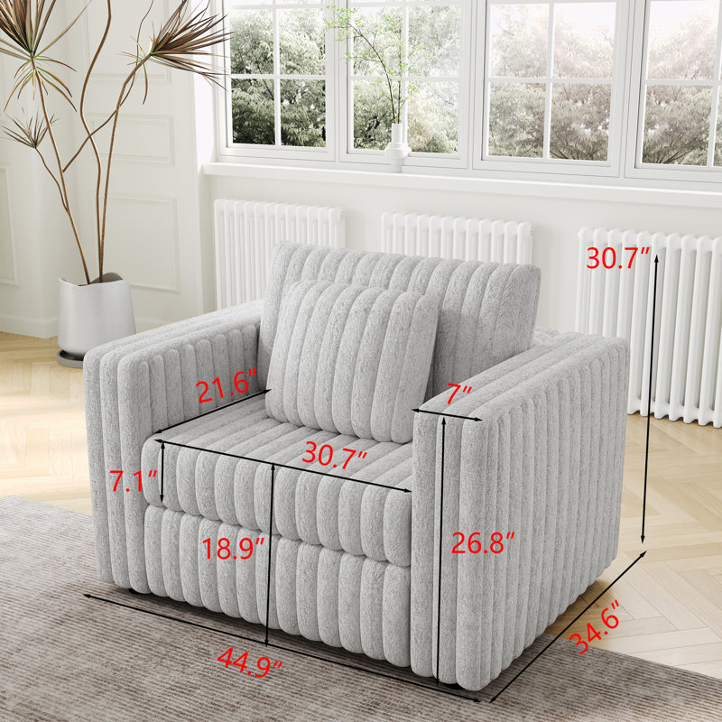 Futon-chaise convertible 3-en-1 avec ports USB, Fausse fourrure beige