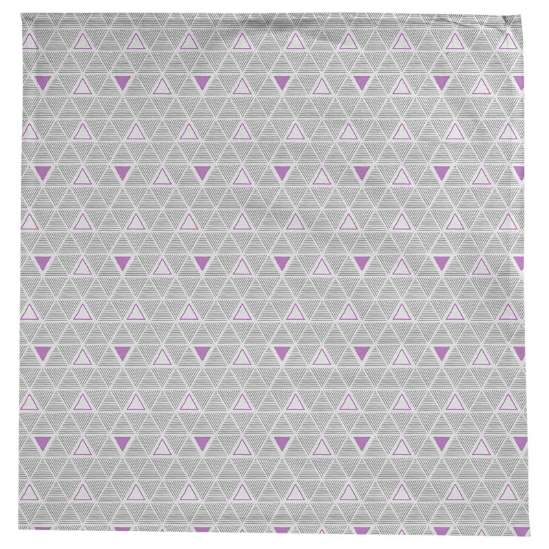 Nappe triangles dessinés à la main classiques, Gris / violet