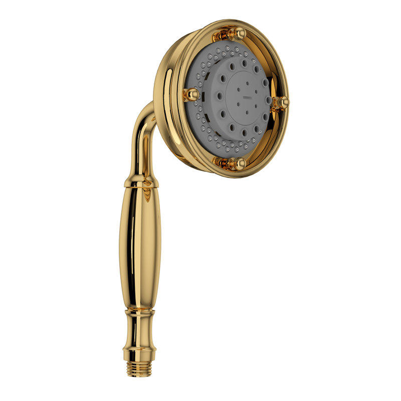 Rohl 4" 3-Function Handshower, Italian Brass