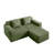 Modular 2-Seat L Shape Sectional Boneless Sofa, Cloud Comfort With Deep Seat And Movable Ottoman, Corduroy Fabric-1718247734