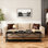 Console contemporaine 70,9 po avec structure en métal robuste, mobilier haut de gamme haut de gamme