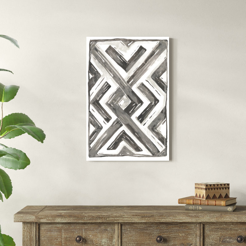 Tribal géométrique I, H 30 po x l 20 po x P 1,25 po