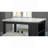 Black Dining Table Storage Side Shelves 2X Stools High Gloss Table Top White / Ivory 3Pc Dining Set