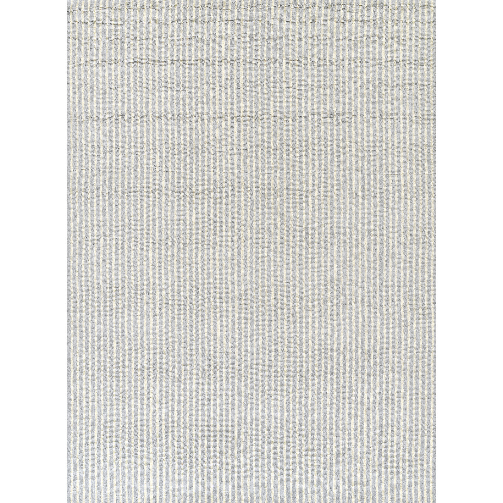 Lola Hand Tufted Wool Striped Blue Area Rug, Rectangle 7'10" x 9'10"