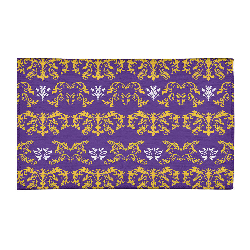Damask Indoor Rug, Rectangle 2' x 3'