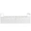 Lit plateforme simple avec deux tiroirs, blanc-118557611