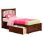 Lit plateforme en bois massif avec pied de lit et tiroirs de rangement Huntsville-1245553926-1245553947