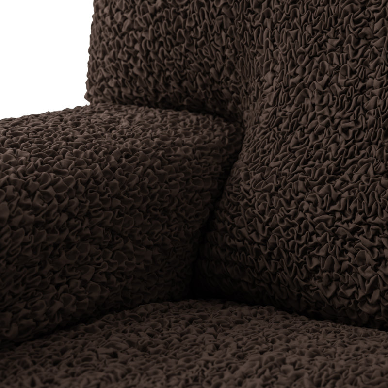Housse extensible pour fauteuil inclinable - Facile à nettoyer et durable - Collection Comfort, Marron foncé
