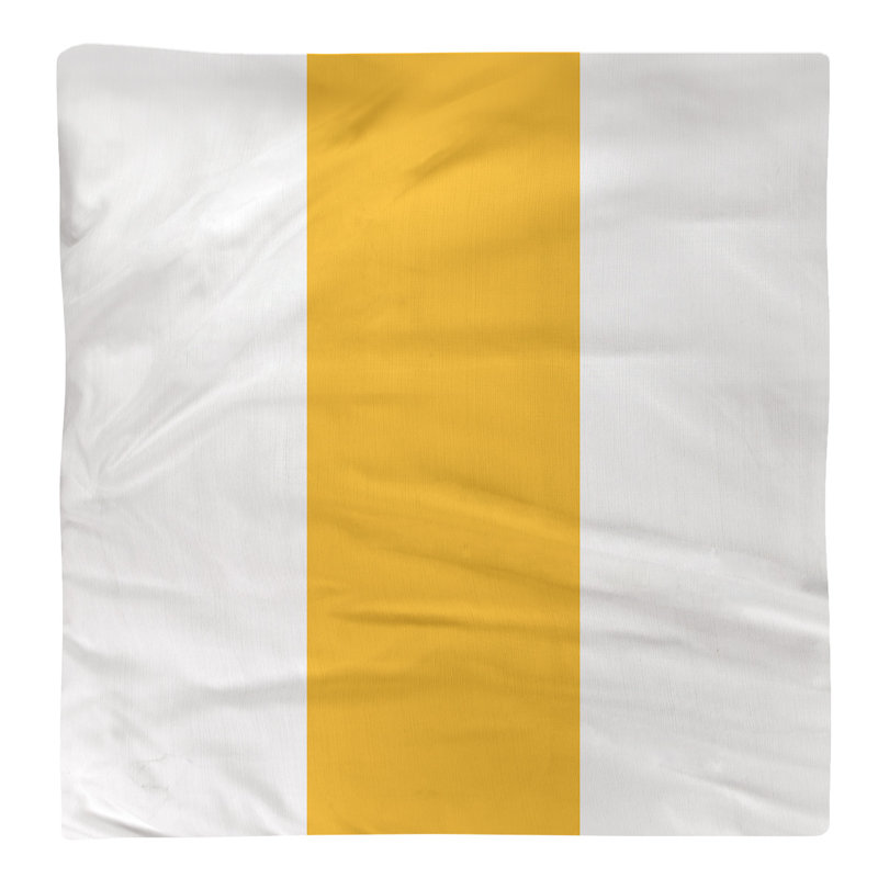 Nashville Striped Square Napkin, White/Gold/White, 22" x 22", Cotton Twill