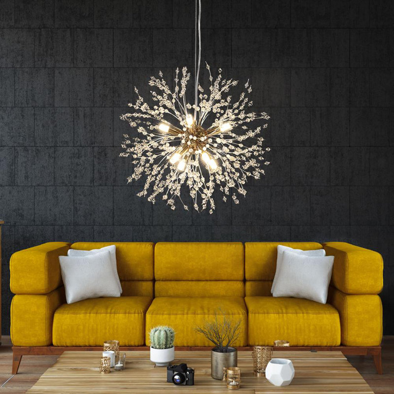 Dandelion 8 - Light Sputnik Chandelier, Gold