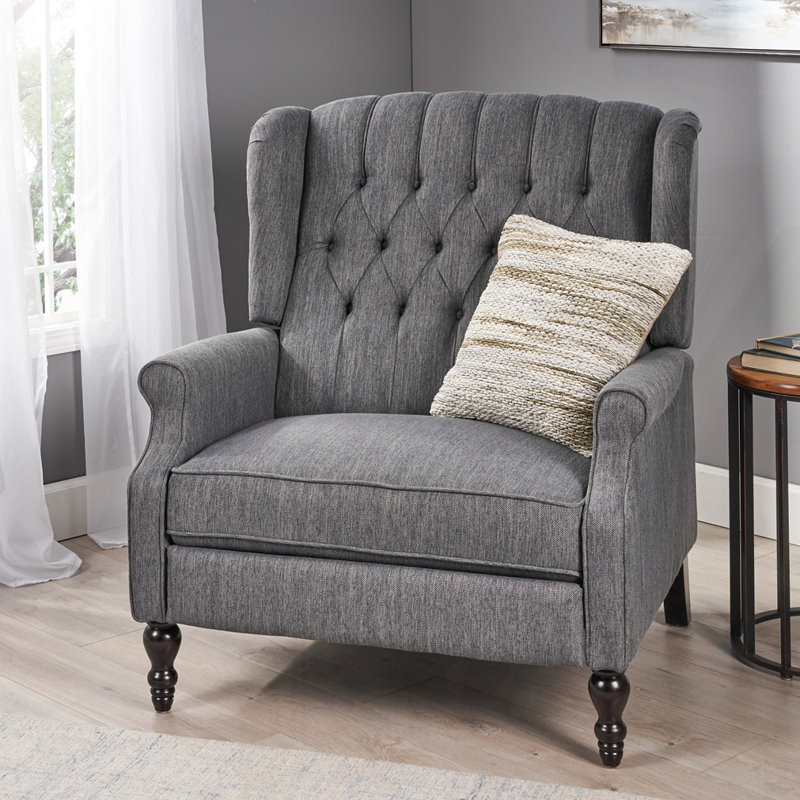 Fauteuil en tissu, Gris anthracite