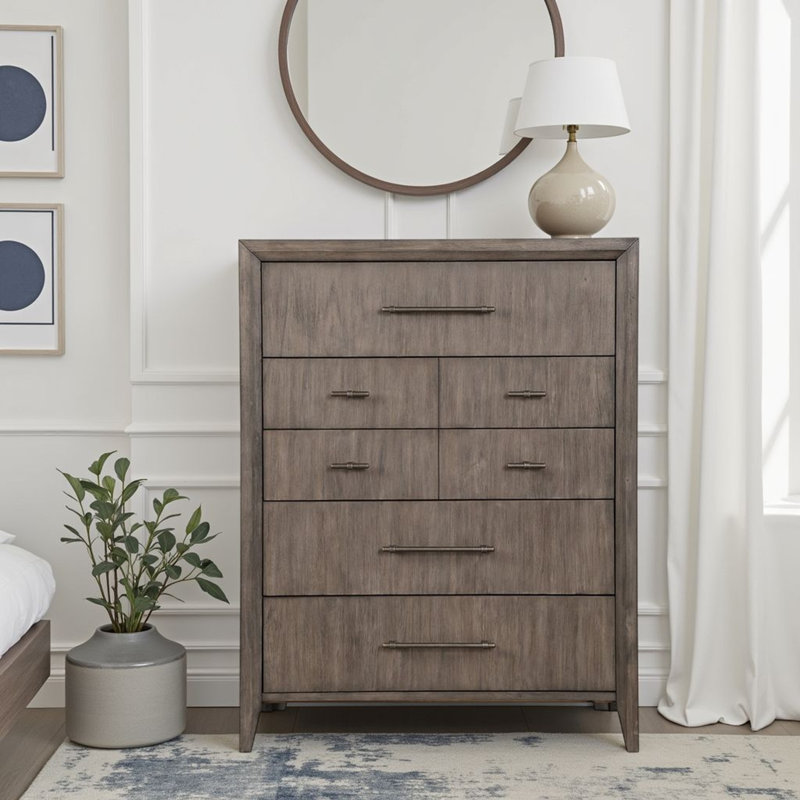 Commode Iknoor, aucun assemblage requis, finition grège fumée