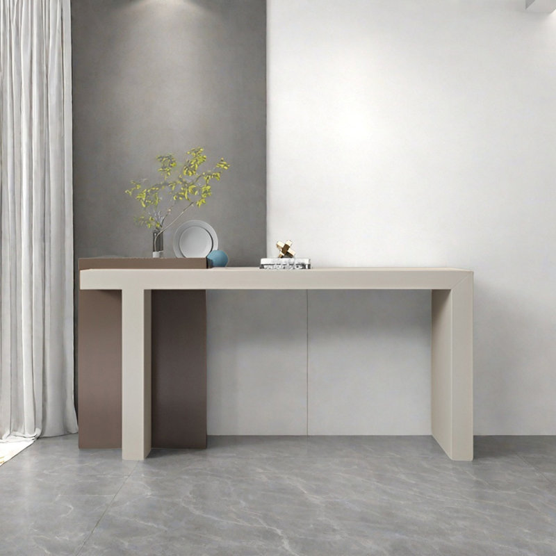 Console Modern Minimalist Art Design, Brun / Beige, H 37,4 po x l 62,99 po x P 15,75 po
