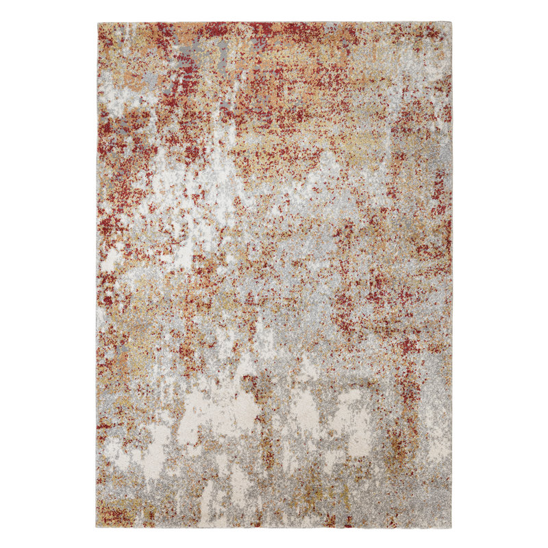 Tapis orange / gris Holly, Rectangle 9 pi x 13 pi