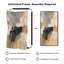 Très grand art mural imprimé sur tissu - Composition abstraite neutre avec accents or noir et gris doux pour le salon ou la chambre à coucher - «Assemblage requis du cadre (cadre non fini)»-129758714