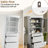 70.1" Tall Cabinet With 3 Drawers, 2 Adjustable Shelves, Waterproof Surface And Quiet Soft Close Hinges For Home High Freestanding Paint Function Storage