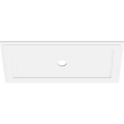 Rectangle Architectural Grade PVC Contemporary Ceiling Medallion 3" Inside Diameter
