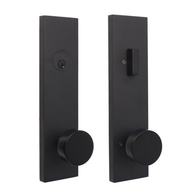 Handleset with Deadbolt and Transitional Door and Rosette