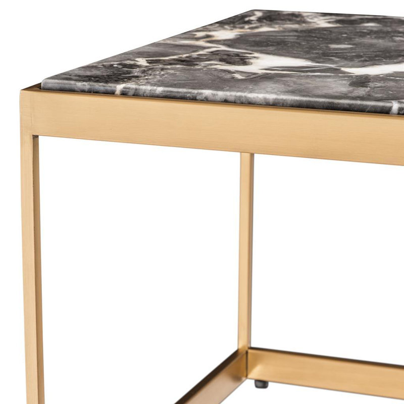 La Quinta Coffee Table, Gray, Gold