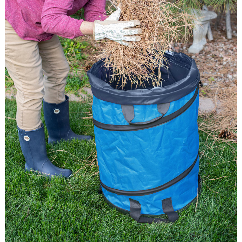 Sac en tissu pour déchets de pelouse et de feuilles, Bleu marine