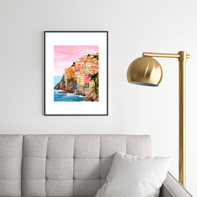 Cinque Terre, Italie, reproduction d'art à cadre unique